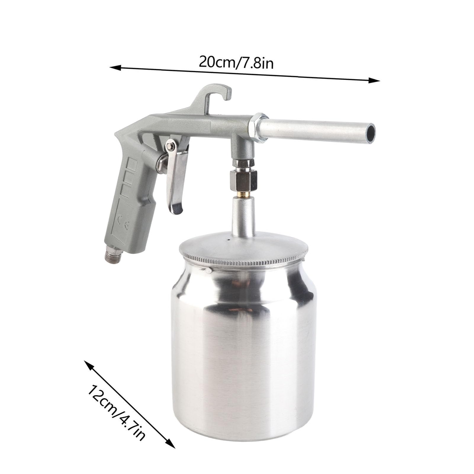 Klanata 750cc Aluminium Cup Sandblaster Gun Kit, Air Sand Blasting Gun with Undercoating Spray for Rubberized Primer and Protection