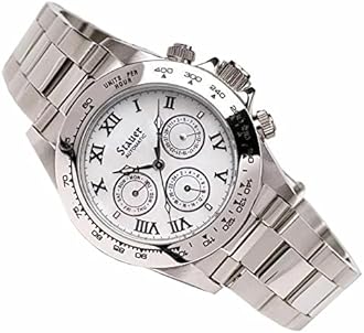 STAUER Men's Chrome Monaco Designer Precision Wrist Timepiece Automatic