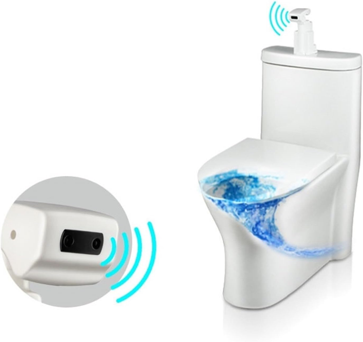 Auto Flush Valve with Infrared Sensor for Toilet & Urinal, Smart Water-Saving Automatic Flusher Kit Model J18100