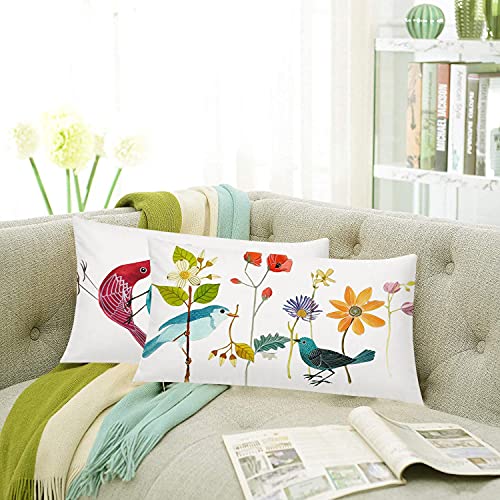 AEROHAVEN Set of 2 Designer Decorative Rectangular Printed Cushion Covers - SC139 - (12 x 18 Inches, Multicolour)