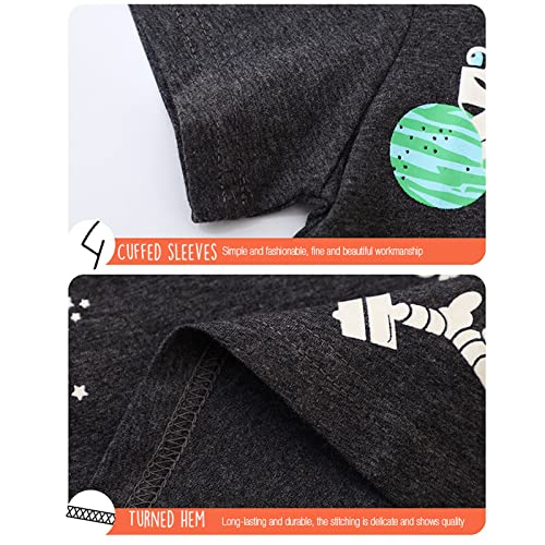 sfdgfhyf Toddler Boys' Kids Luminous Astronaut Planet and Spaceship Short Sleeve T Shirts Cotton Tops for Kids2