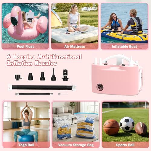 Image of ID IDAODAN 4-in-1 Electric Balloon Pump with Triple Nozzles, Dual Motor Balloon Inflator & Deflator for Latex, Foil & 260Q Balloons
