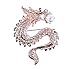 Ogquaton 1X Brosche Frauen Mode Drachen Diamant Hochzeit Braut Pin Kleid Schals Schal Clip Damen Schmuck Tasche Ornament Liebesgeschenk Goldene Langlebig und Nützlic