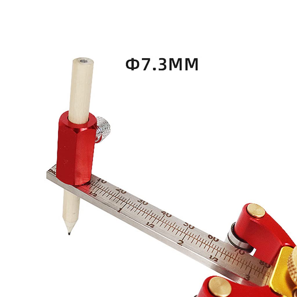 3-in-1-Anreißnadel aus Aluminiumlegierung, Anreißwerkzeug, Linien/Bögen, Höhenzeichnung, metrisch, Zoll-Anreißer, kompatibel mit W/Woodworkig 0-20 Anreißstift-Set, Anreißwerkzeug,
