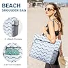 G4Free Sac fourre-tout imperméable et résistant au sable, sac de plage pliable de grande capacité pour femme, ondulé, 35 L #3