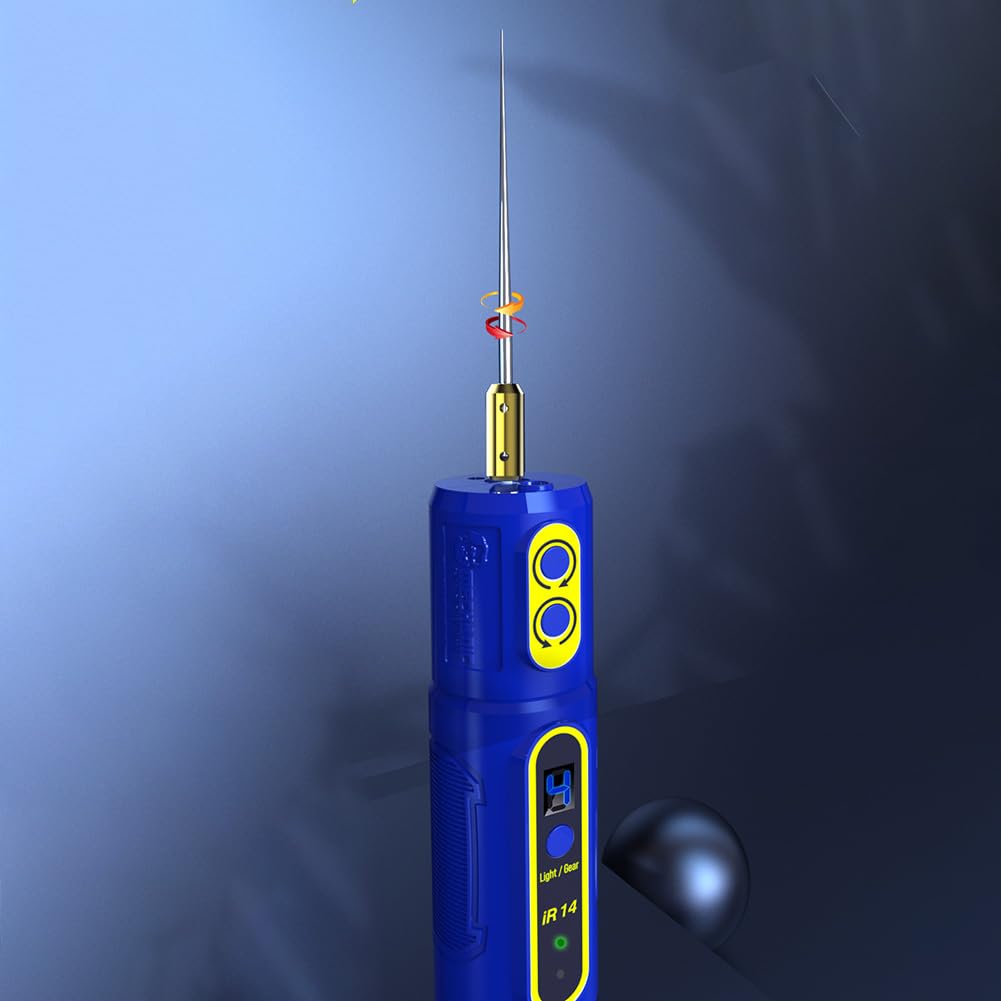 IR14 Écran de téléphone portable, extracteur de colle OCA, meuleuse électrique, prend en charge la marche et , 4 vitesses, réglable, bleu