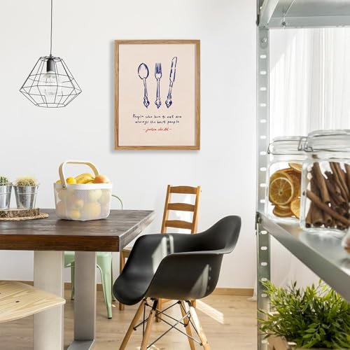 Kitchen French Food Wall Art Modern Minimalist Dining Room Funny Quotes Poster Framed Trendy Aesthetic Canvas Prints for Home Restaurant Wall Decor 12x16 inch by Heltrappe - Used condition - Image 6