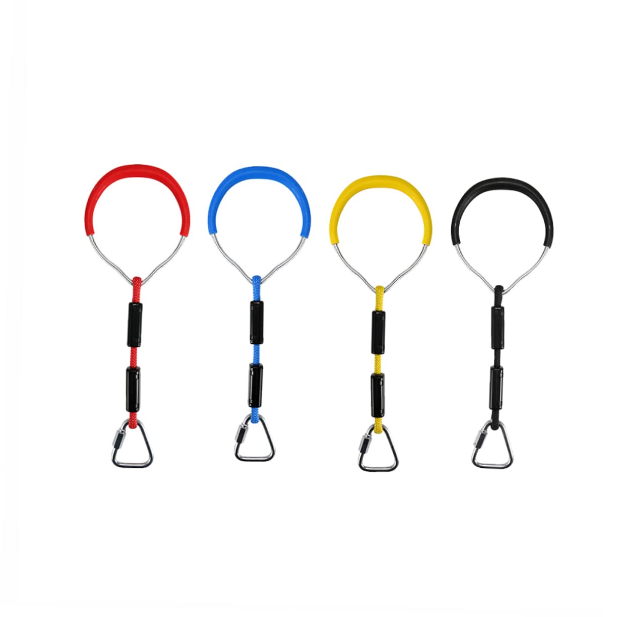 Abaodam 2Pcs Gymnastic Rings Set for Outdoor Playground Climbing Fitness Rings Soft Smooth Grip for Backyard Fun and Bone Strengthening Activities Blue