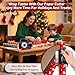 2-in-1 Wrapping Paper Cutter & Tape Dispenser, Gift Wrap Cutter Tool with 4 Tapes & Replaceable Blades, Fast Straight Cutting Tool for Birthday, Office, and Home Wrapping