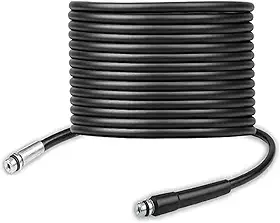 Asixxsix Kit de hidrojateamento para lavadora de alta pressão, mangueira de limpeza de ralos de alta pressão de 5 a 800 PSI com adaptadores de bicos, mangueira para ralos (10m)