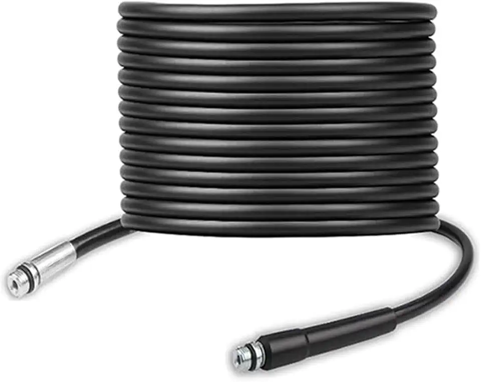 Asixxsix Kit de hidrojateamento para lavadora de alta pressão, mangueira de limpeza de ralos de alta pressão de 5 a 800 PSI com adaptadores de bicos, mangueira para ralos (10m)