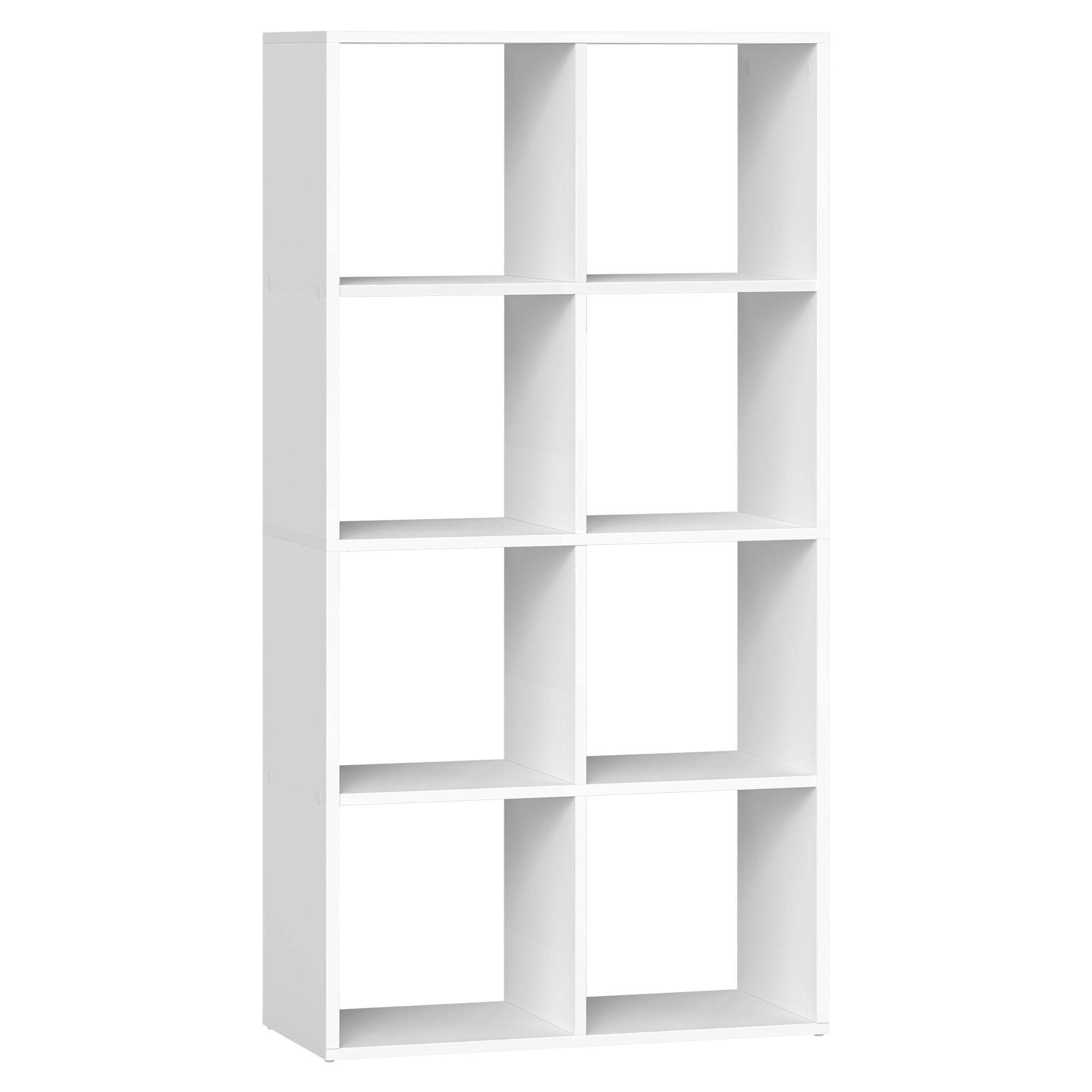 VASAGLE Custos Collection - Bibliothèque, Meuble de Rangement, avec Compartiments Ouverts, pour Salon, Chambre, Bureau, Étagère sur 4 Niveaux, 30 x 66,4 x 130,2 cm, Blanc Nuage LBC408WB01