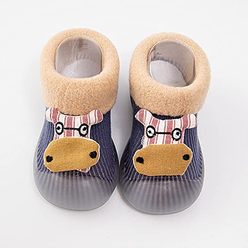 Baby Shoes,Infant Toddle Footwear Winter Shoes Soft Bottom Indoor Non Slip Warm Floor Cartoon Animal Socks Shoes3