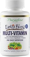Vista 12 de Paradise Herbs Earth's Blend Once Daily Multivitamínico con hierro, 48 superalimentos orgánicos, probióticos, antioxidantes, vitaminas A, B12, C, D