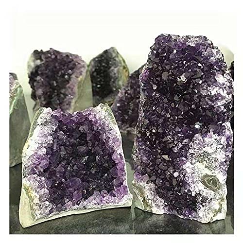 1 Unidad de Piedra de pie de Cristal de racimo de Amatista de Cuarzo geoda púrpura Natural 400-500g for decoración Espiritual decoración hogareña