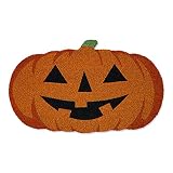 DII Decorative Halloween Welcome Mat, Durable Outdoor Pet Friendly Coir Doormat, Front Door Décor, 17x29, Jack-O-Lantern