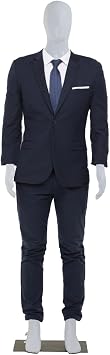 Male Mannequin Full Body 73" High Adjustable Realistic Manikin Torso with Metal Base for Display Men, Plastic Head Turns Poseable Mannequin Stand, White