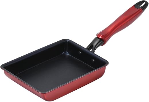 Pearl Metal Tamagoyaki HC-217 Torino 5.1 x 7.1 inches 13 x 18 cm, Induction Compatible, Blue Diamond Coat, 500,000 Times of Abrasion Test, Clear, Metal Spatula, Open Rim Processing