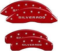 Vista 1 de MGP Cubiertas para Calibrador de Freno Compatibles con Chevrolet Silverado, Tahoe, Suburban 2019-2025 - Acabado de Pintura Electrostática Roja