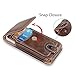 LUXMO Vertical Phone Holster Genuine Leather Case Belt Clip Pouch Carrying Cover [Key Holder Case] with Card Slots Hanging Ring Compatible with iPhone 6 Plus 6s Plus 7 Plus 8 Plus (Brown)