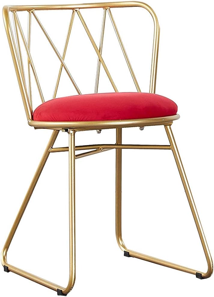 家具の椅子 ダイニングチェアアイアンアートベルベットクッションサイドチェア素敵なアクセントチェアメイクアップバニティスツール カラー レッド コモディティコード Ljw 571 B092zw3mmg 245 D79 ダイニングチェア Coolidgeproperties Com