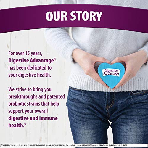 Digestive Advantage Probiotic Gummies For Digestive Health, Daily Probiotics For Kids, Support For Occasional Bloating, Minor Abdominal Discomfort & Gut Health, 80Ct Natural Fruit Flavors #TOP7