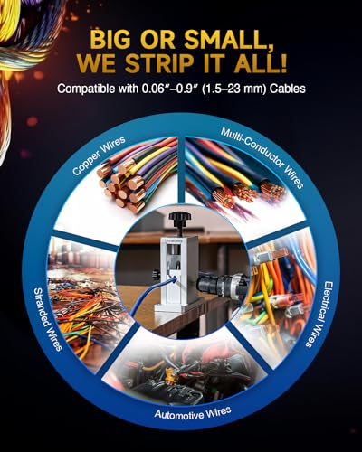 image for CREWORKS Manual Wire Stripper Machine with Patent, Drill Powered Wire 