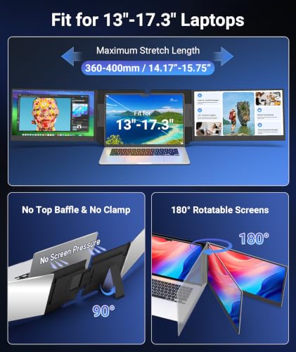 15,6" Laptop Bildschirm Erweiterung, 1080P FHD Tragbarer Monitor – Ansicht 6