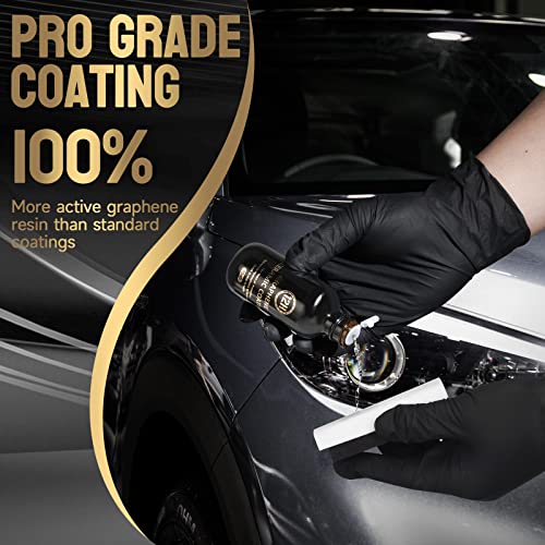 Graphene Ceramic Coating For Cars (70Ml) - 𝟏𝟐𝐇 𝐀𝐝𝐯𝐚𝐧𝐜𝐞𝐝 𝗚𝗿𝗮𝗽𝗵𝗲𝗻𝗲 Coating For Car Detailing - 10+ Years Of Long Lasting Protection - Ultra High Gloss, Extremely Hydrophobic #TOP1