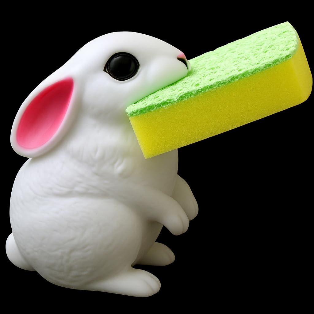 Cute Bunny Sponge Holder - Kitchen Decor -2 Cute Bunny Sponge Holder - Kitchen Decor -2