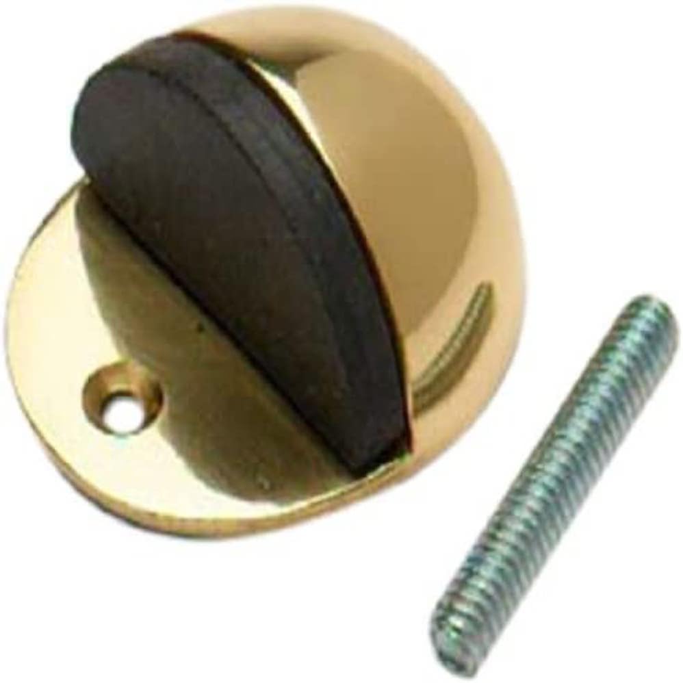 Merriway® BH01604 2" Oval Door Stop, Polished Brass