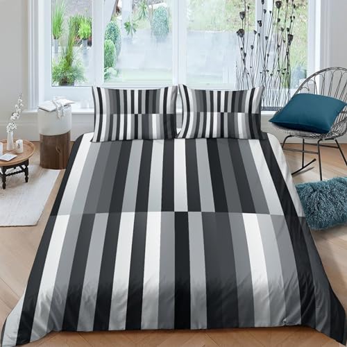 Housse de couette 220x240cm IOFEER en microfibre grise - 2