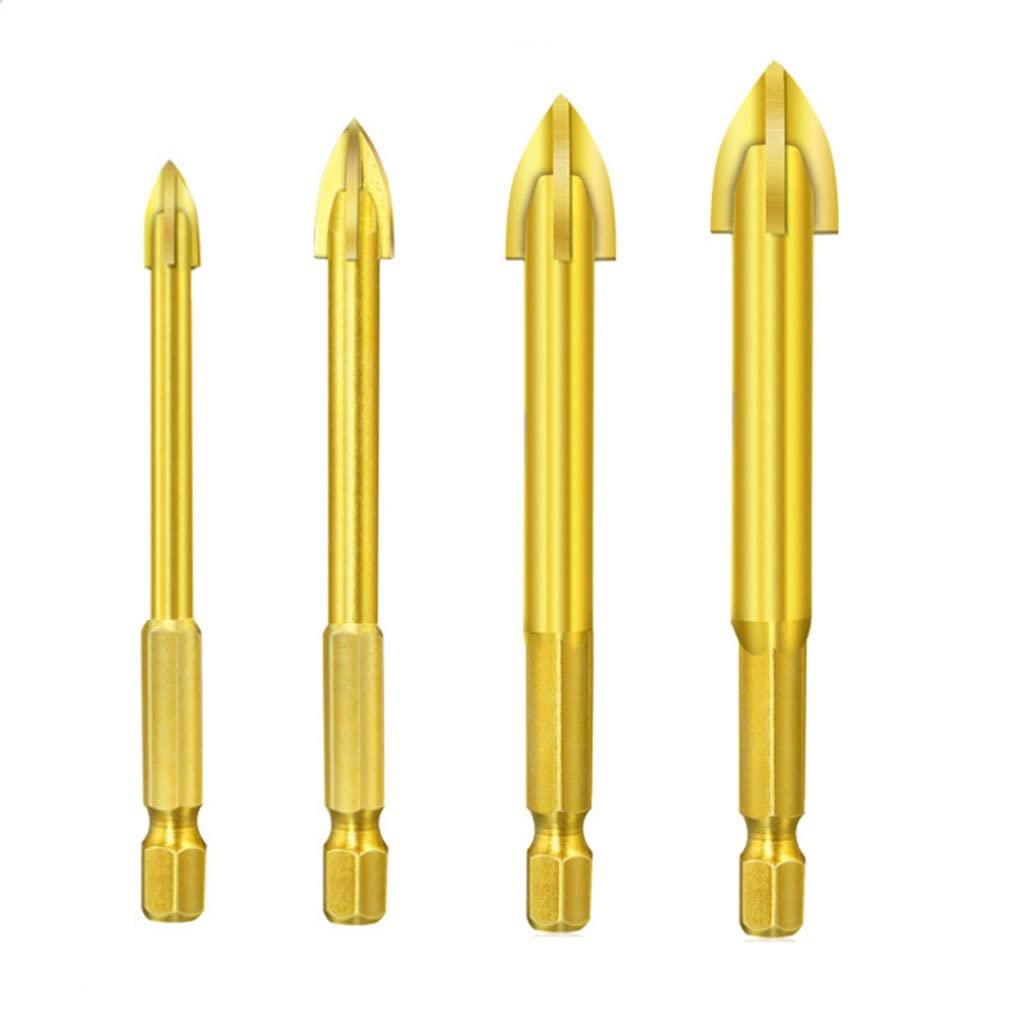Glass Concrete Drill Bit Set Cross Hex Tile Ceramic Bits Cemented Carbide Universal Drilling Tool Hole Opener