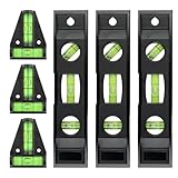 [Matériau] Le mini niveau à bulle est fabriqué en ABS durable et en tube à bulles en acrylique hautement transparent, imperméable et résistant à la pénétration, résistant à la chaleur et aux UV, robuste et anti-chute, le petit niveau a bulle de haute précision et sensible peut résister conditions difficiles et vous fournir des mesures fiables