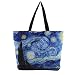 Vintga Large Van Gogh Galaxy Printed Design Ladies Zipper Shoulder Shopping Women Handbags Tote Bags