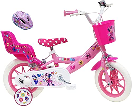 VELO Min-12-2f/ Casque Vélo Enfant 12' Fille, Rose