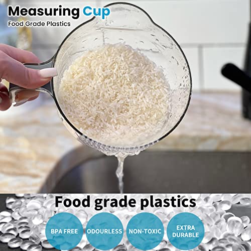 Rice Dispenser, Rice Storage Container Comes With 2 Measuring Cup And Cleaning Brush, Rice Container 25 Pounds, Bpa-Free Rice Storage, Grain Dispenser Kitchen, Dry Food Dispenser Grey #TOP5