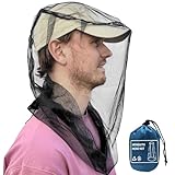Mosquito net Head for Insects, Moskitonetz Kopf, Ultra großes Midges Kopfnetz mit Extrafeinen Maschen für Camping, Wandern, Angeln, Gartenarbeit, Passt zu Allen Hüten für Männer Frauen