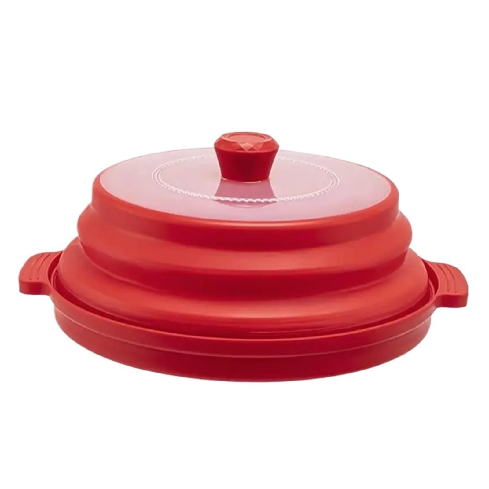 Couvercle pliable pour micro-ondes rouge X3UC anti-éclaboussures silicone