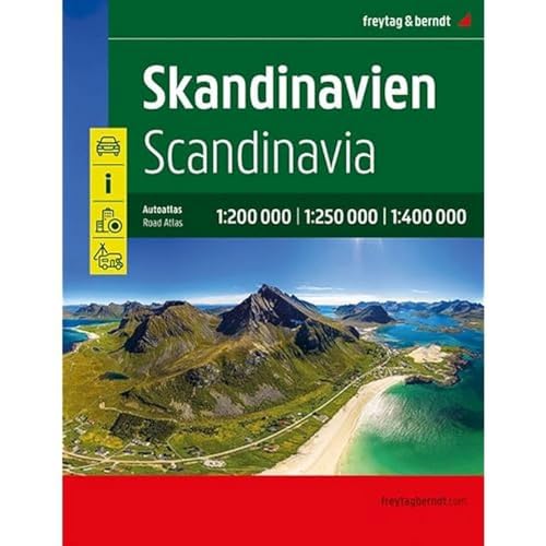 Skandinavien, Autoatlas 1:200.000 - 1:400.000, freytag & berndt...
