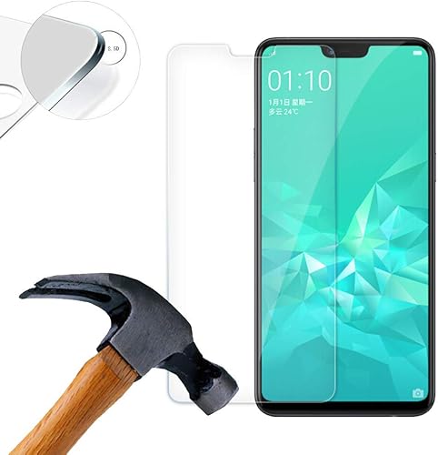 Lusee Pack vetro Temperato per OPPO 6 2 Pollice Protezione Schermo Pellicola Protettivo Salvaschermo  Coprire solo parte piatta 