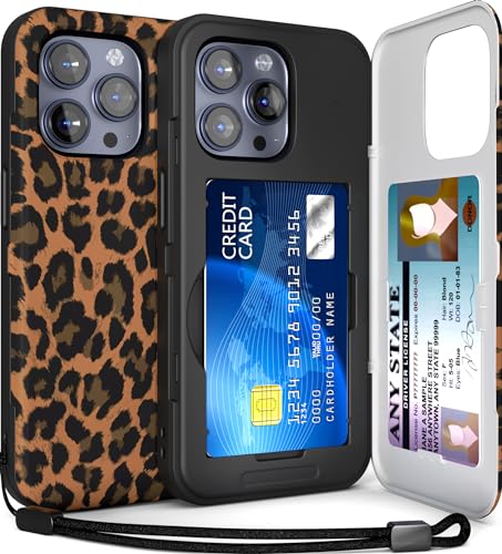 Coque iPhone 15 Pro avec porte-carte caché et miroir antichoc TORU CX Slim