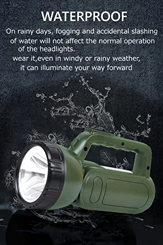 Image of Long Range Search Light 50 Watt Waterproof Led with 24 Big Sparkle Side Led Torch (Green, 8 cm, Rechargeable) D.P 7323 B
