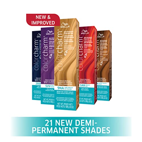 Wella Colorcharm Demi Permanent Hair Color, 6N Dark Neutral Blonde + 10 Vol. Developer #TOP7