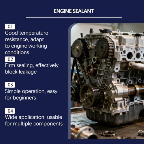 Automotive Engine High Temperature Sealant, Engine High Temp Sealant, Multi-Purpose Permanent Leak Sealing, Easy DIY Car Repair,2PCS - 2