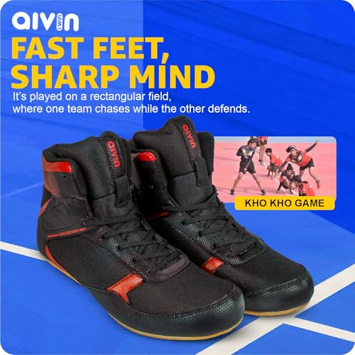 Image of AIVIN Men's Kabaddi, Kho Kho, Wrestling Shoes | Blue Athletic Sports Shoes