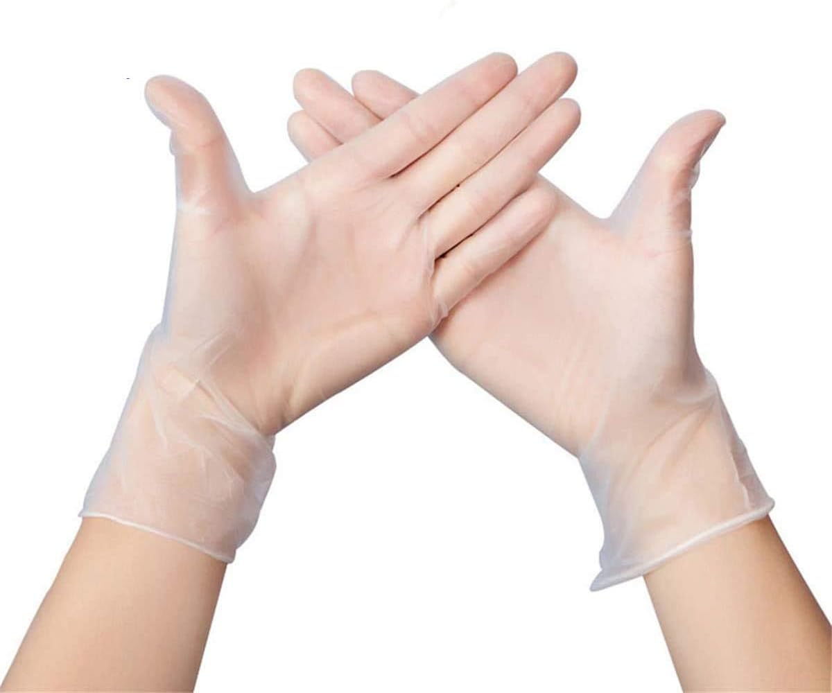 100 Pcs, Disposable, Latex Free, Powder Free, USA in Stock (Large)