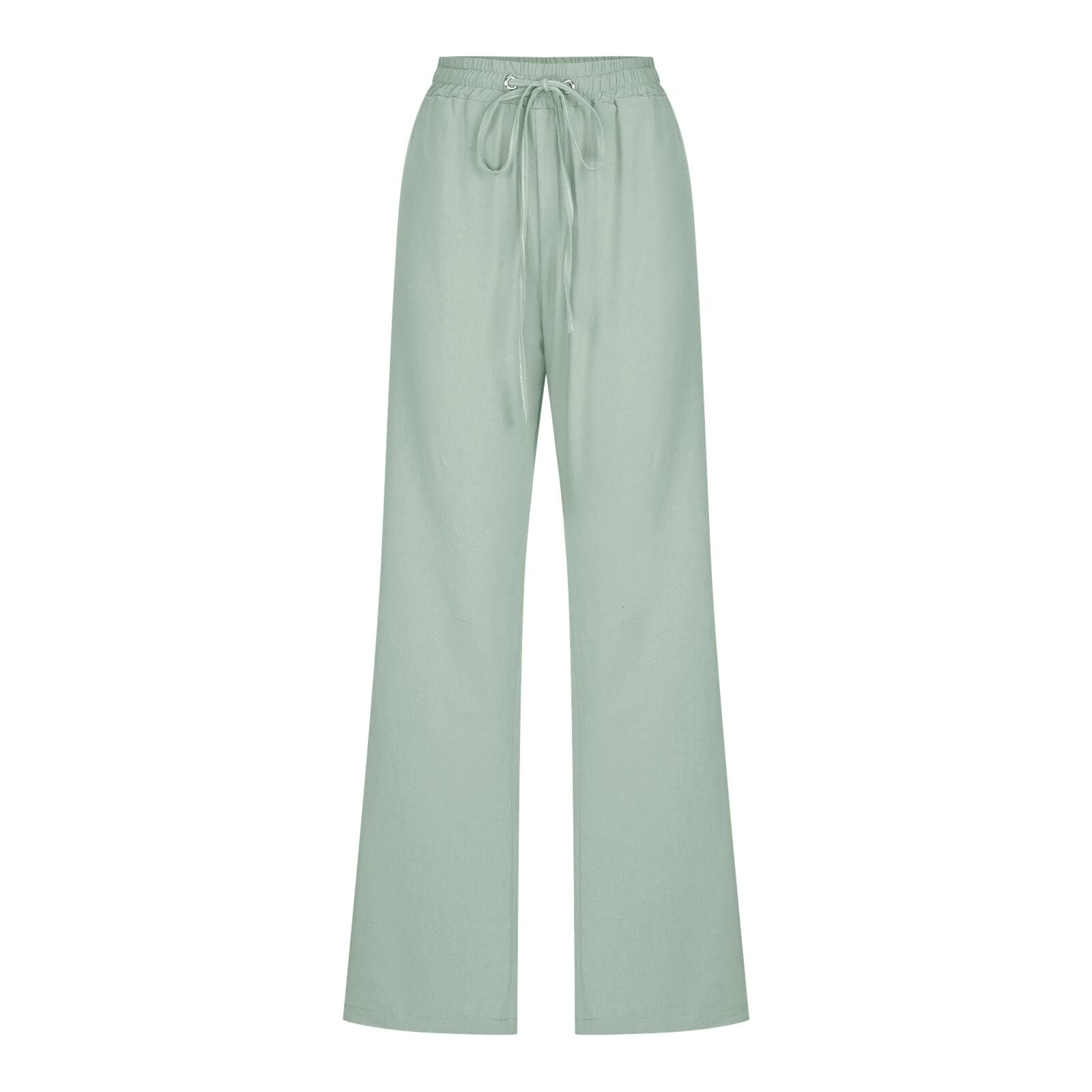 Joggers Donna Estivi,Pantaloni Donna Estivi Eleganti,Sportive Taglie Forti Tinta Unita Gamba Larga Pantalone Con Coulisse Con Tasche Laterali Larghi Per Il Tempo Libero