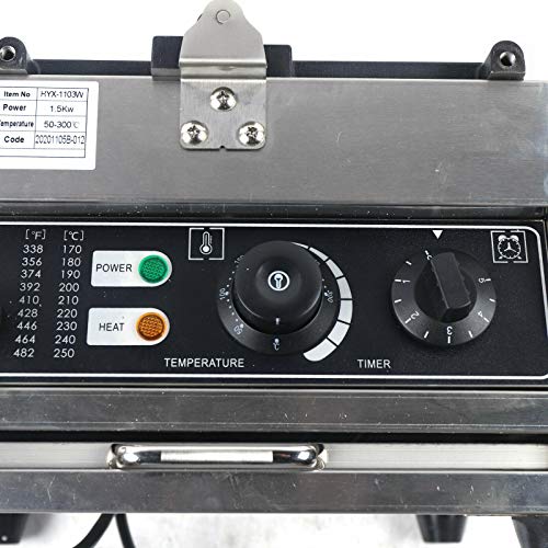 Waffelmaschine, Waffeleisen Belgisch Quadratische Waffeln Startseite Kommerzielle Timer 1500W 50~300℃ für Bäckereien… – Bild 7