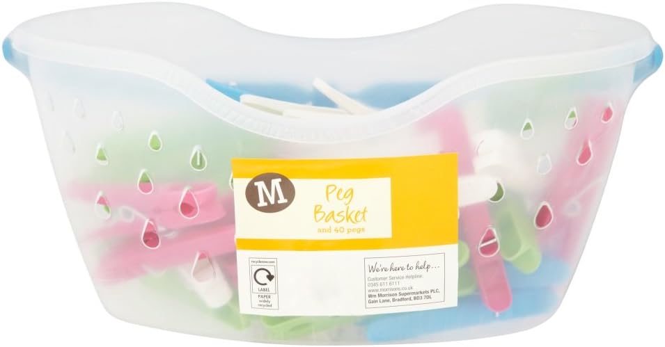 Morrisons Peg Basket with 40 Pegs